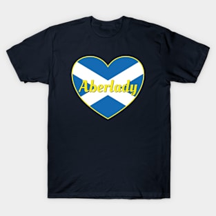 Aberlady Scotland UK Scotland Flag Heart T-Shirt